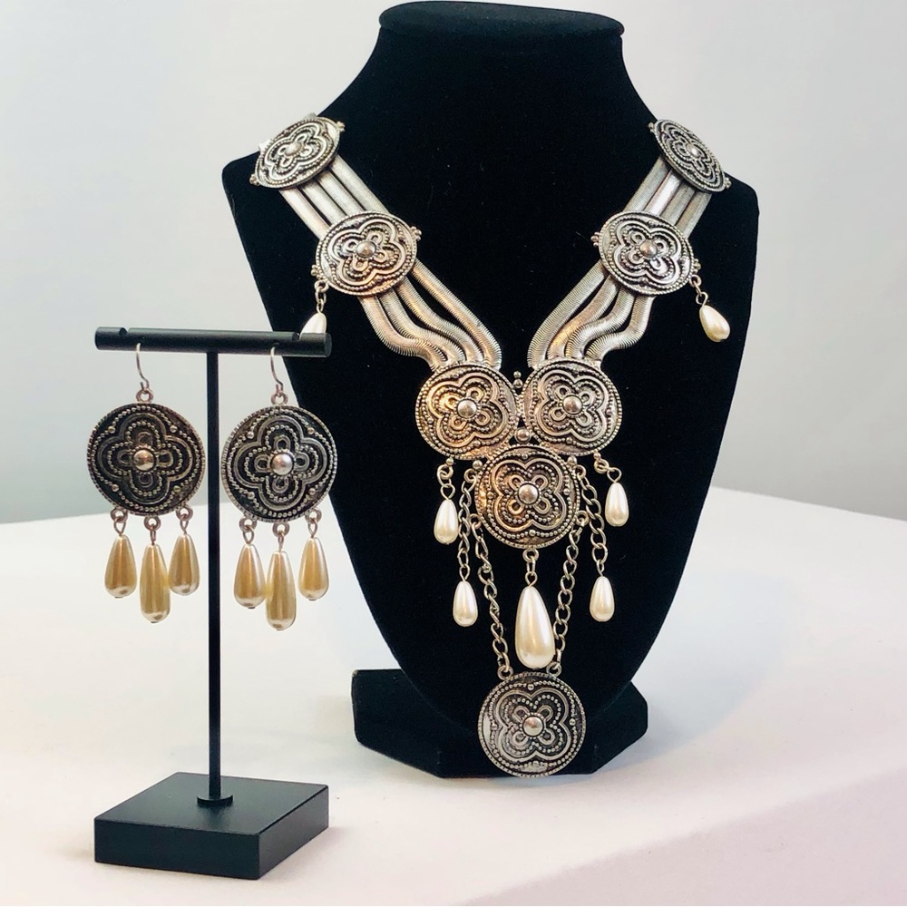1928 Jewlery Company Necklace and Earrings Vintage Inspired Historical Elegance